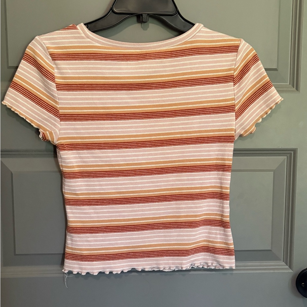 Striped Ribbed Women's Top - Picture 2 of 3